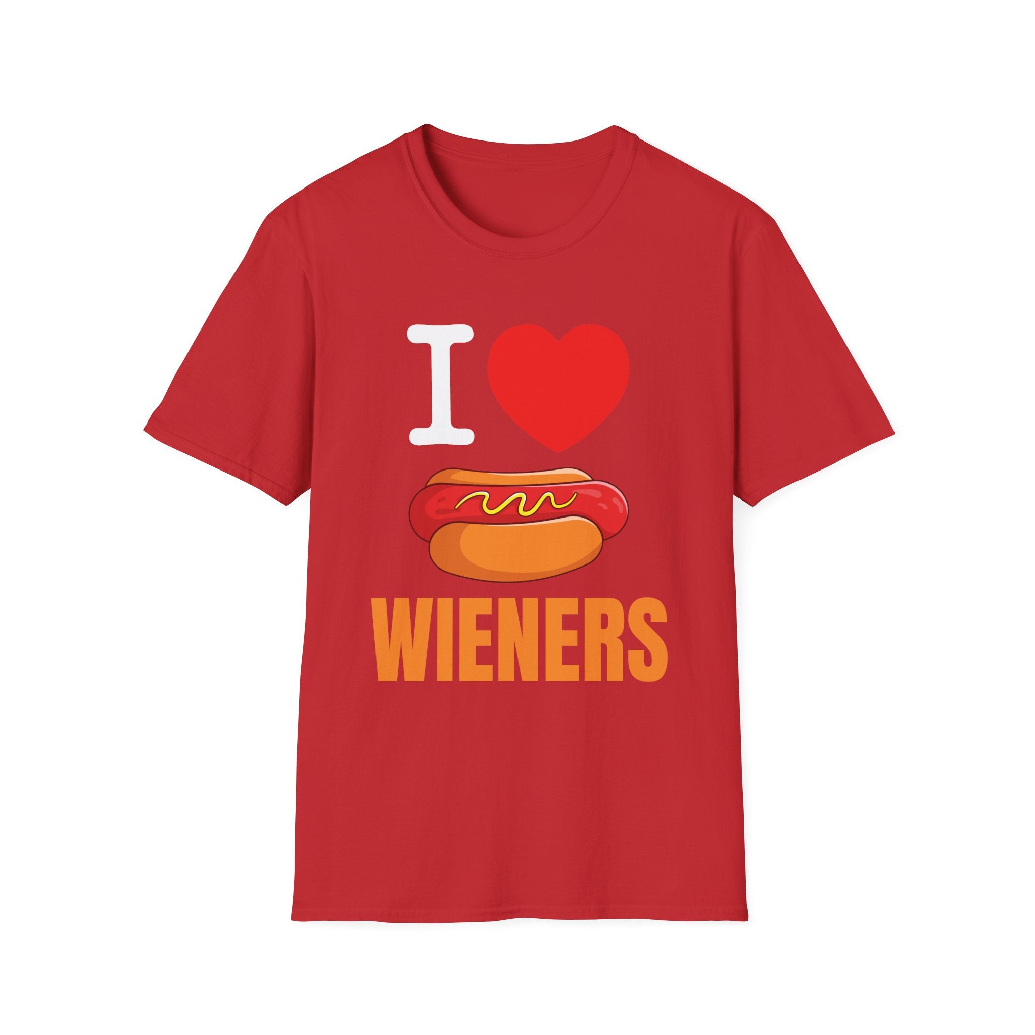 I Love Wieners | Funny Adult Humor Raunchy Gift for Hot Dog Lovers T-Shirt