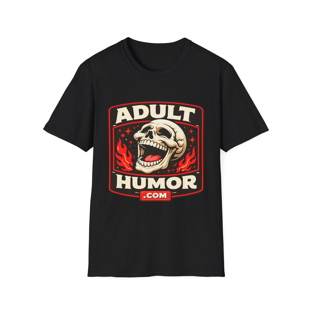 AdultHumor.com Official Brand Logo | Raunchy Comedy Website Merch T-Shirt