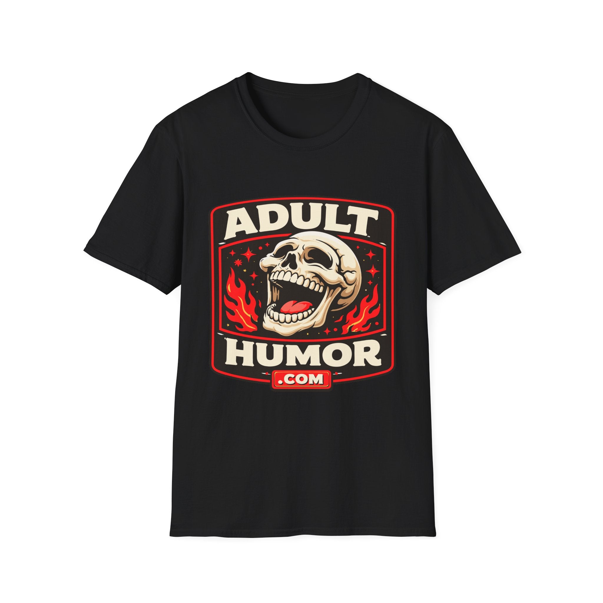 AdultHumor.com Official Brand Logo | Raunchy Comedy Website Merch T-Shirt