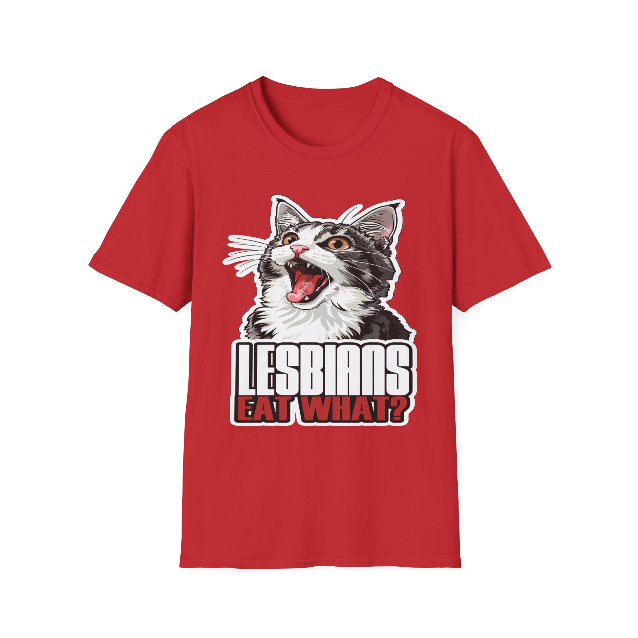 Lesbians Eat What!? | Funny Lesbian Joke LGBTQ Adult Humor Gift T-Shirt