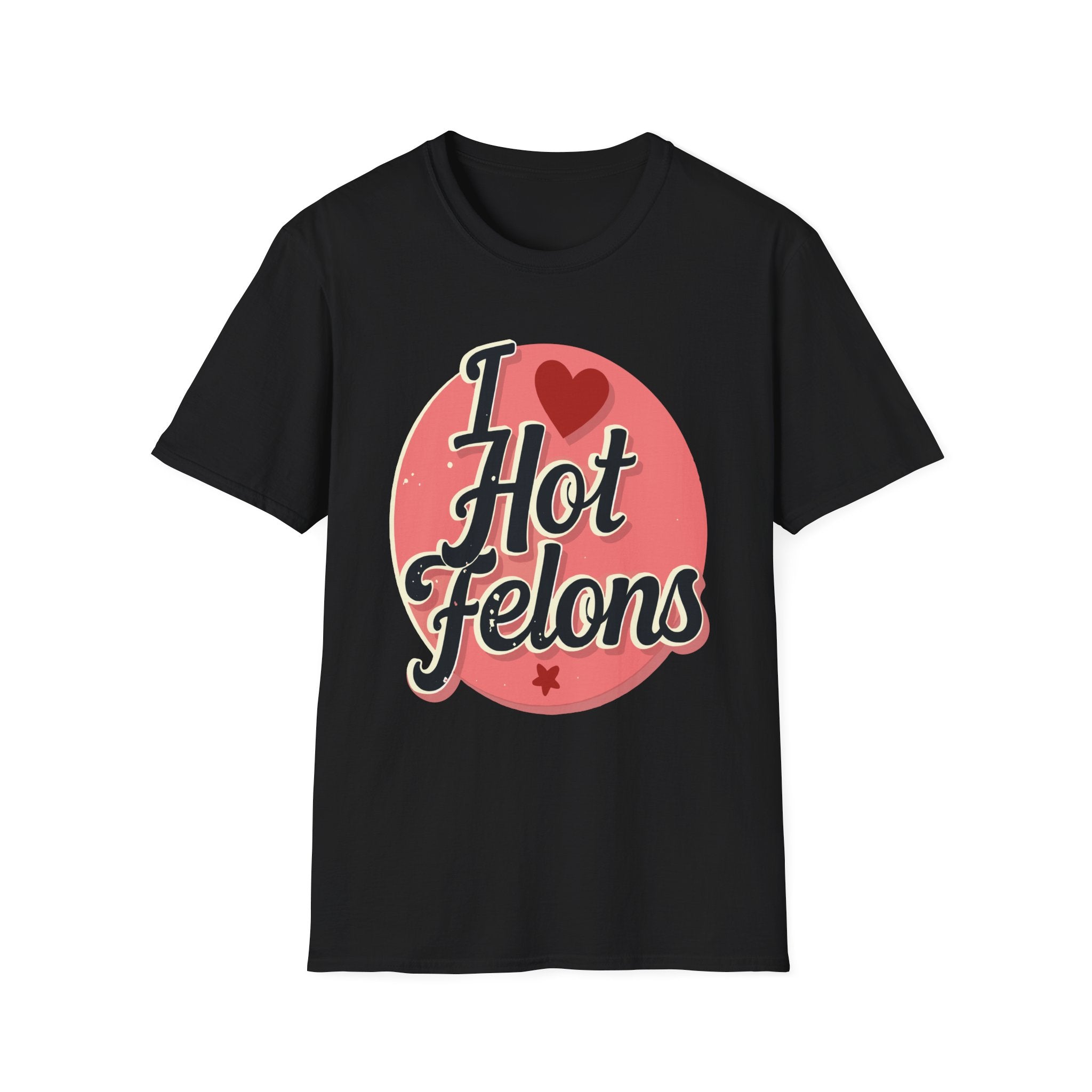 I Love Hot Felons | Funny Adult Humor Raunchy Crime Joke Gift T-Shirt