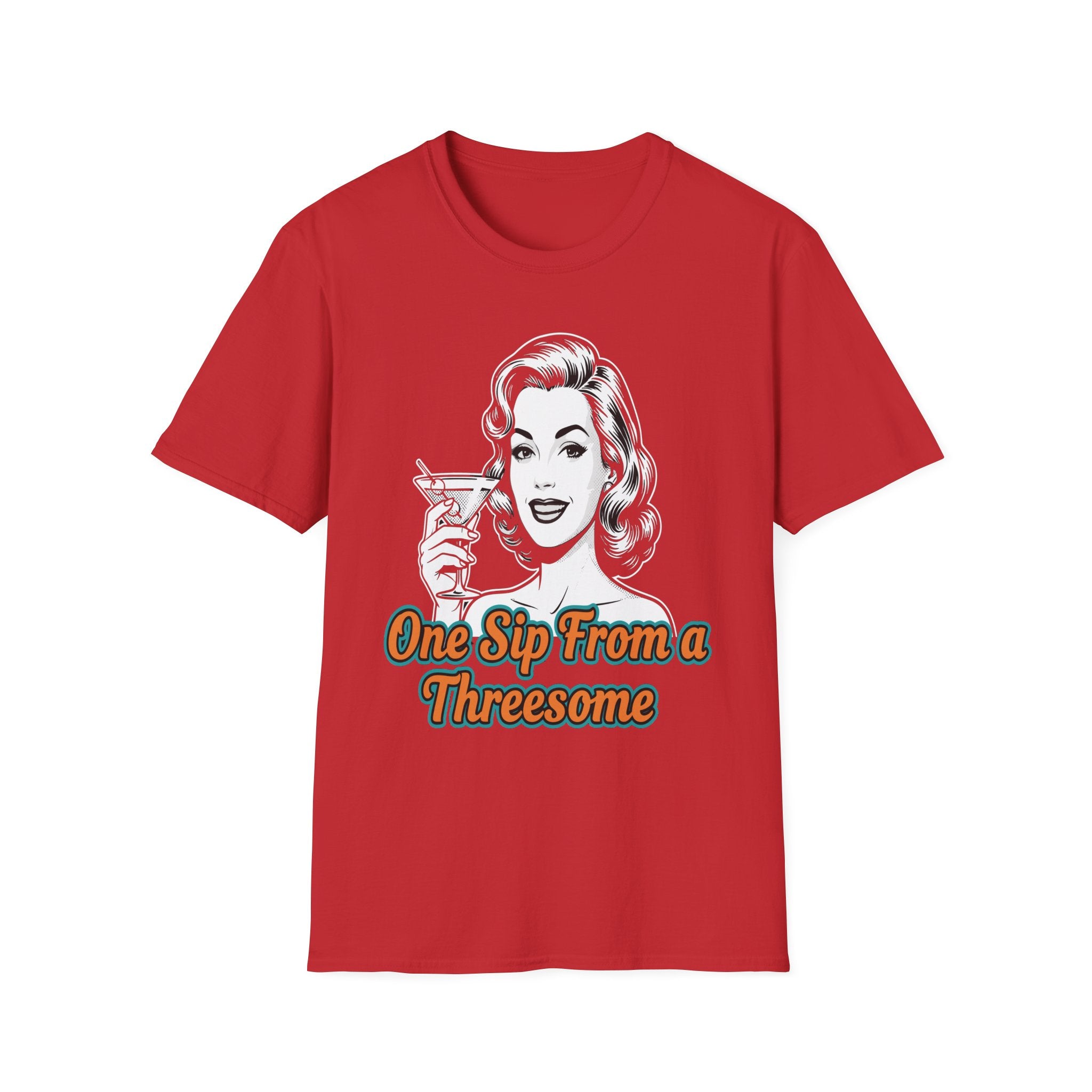 One Sip From A Threesome Funny Swinger Drinking Gag Gift T-Shirt