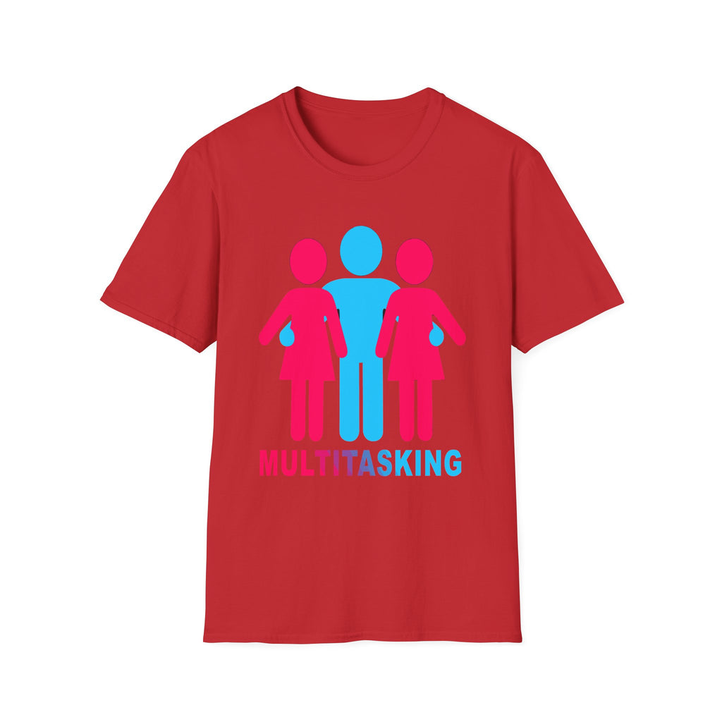 Multitasking Swinger 3 Some | Funny Raunchy Threesome Polyamory Lifestyle Throuple Gift T-Shirt