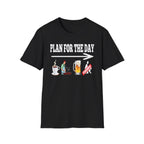 Plan For The Day Coffee Beer Grill Sex | Funny Adult Humor T-Shirt