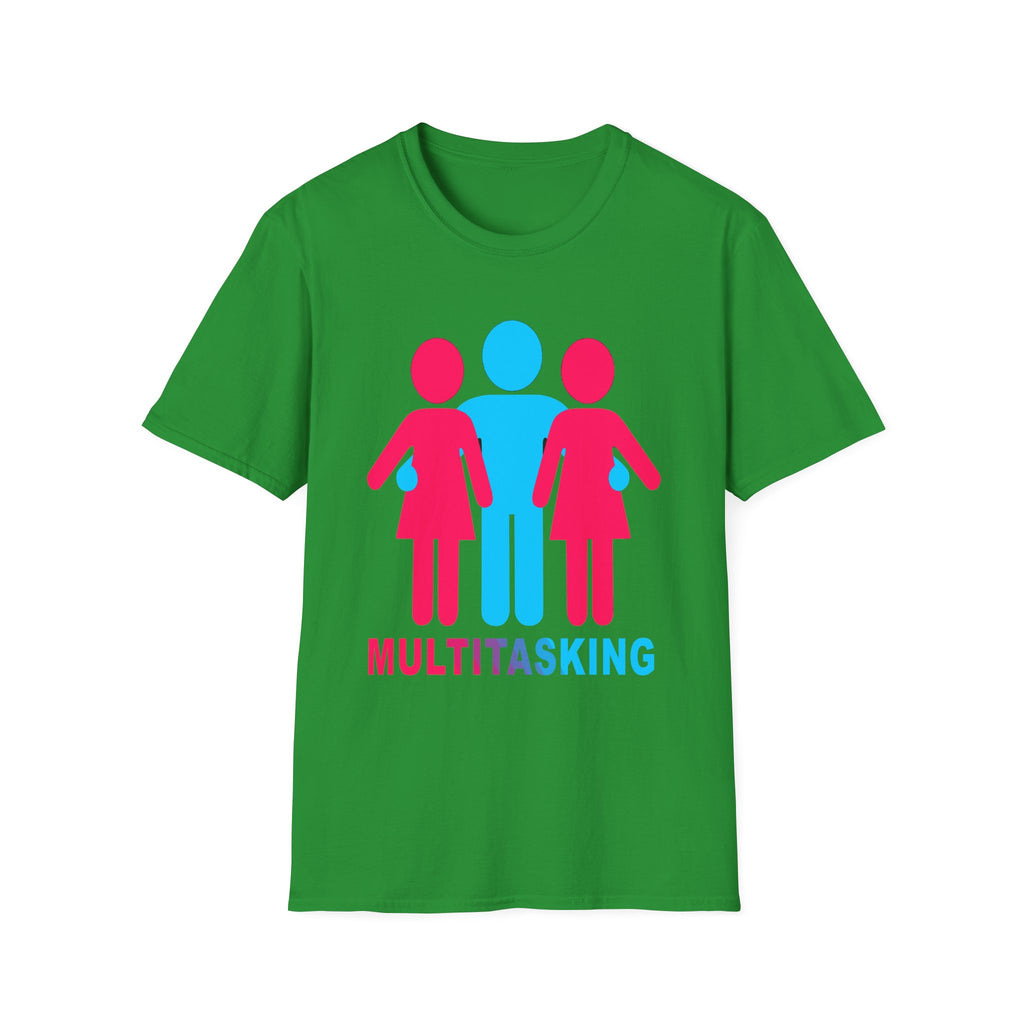 Multitasking Swinger 3 Some | Funny Raunchy Threesome Polyamory Lifestyle Throuple Gift T-Shirt