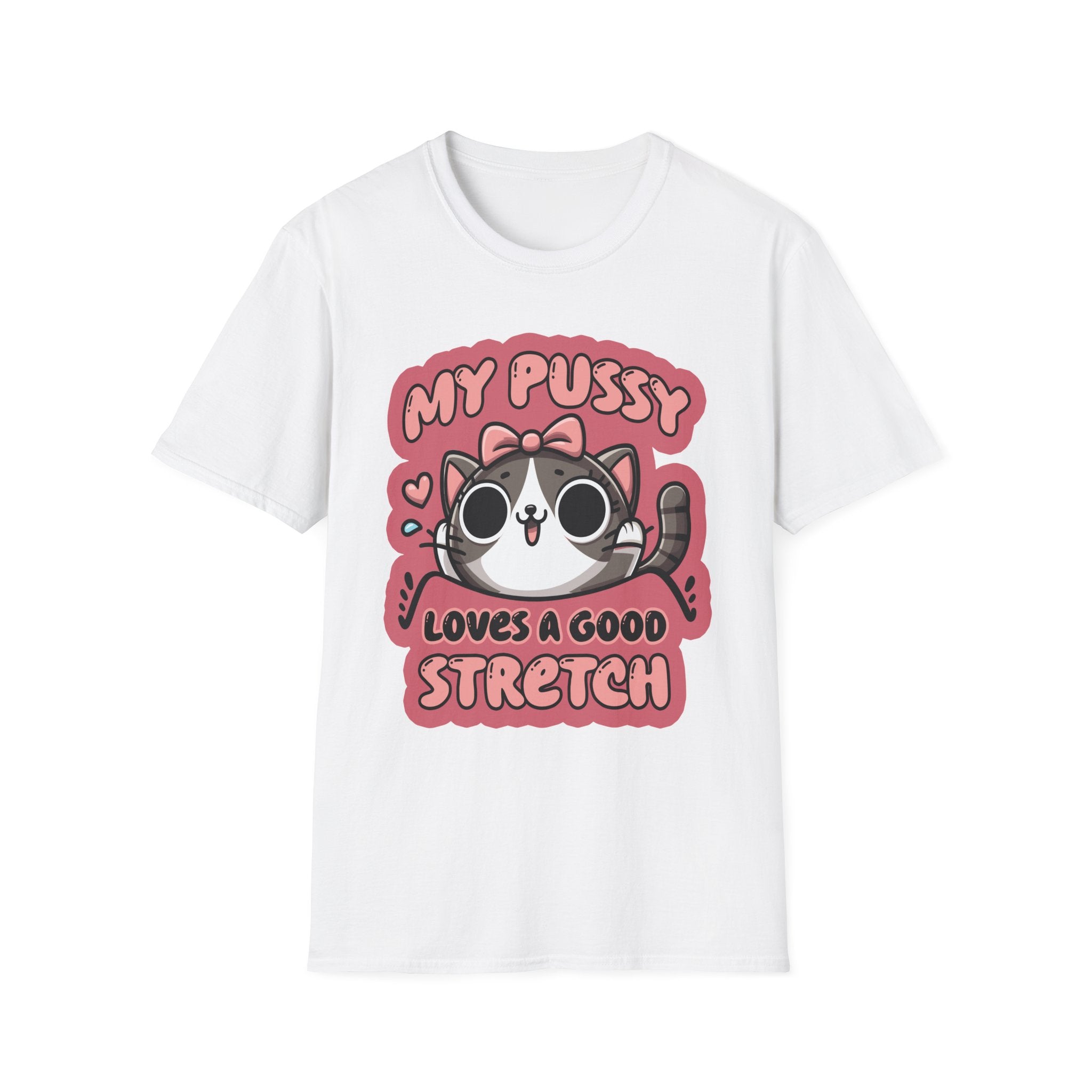 My Pussy Loves A Good Stretch | Funny Adult Humor Raunchy Gag Gift T-Shirt