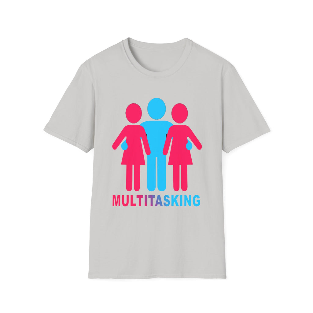 Multitasking Swinger 3 Some | Funny Raunchy Threesome Polyamory Lifestyle Throuple Gift T-Shirt