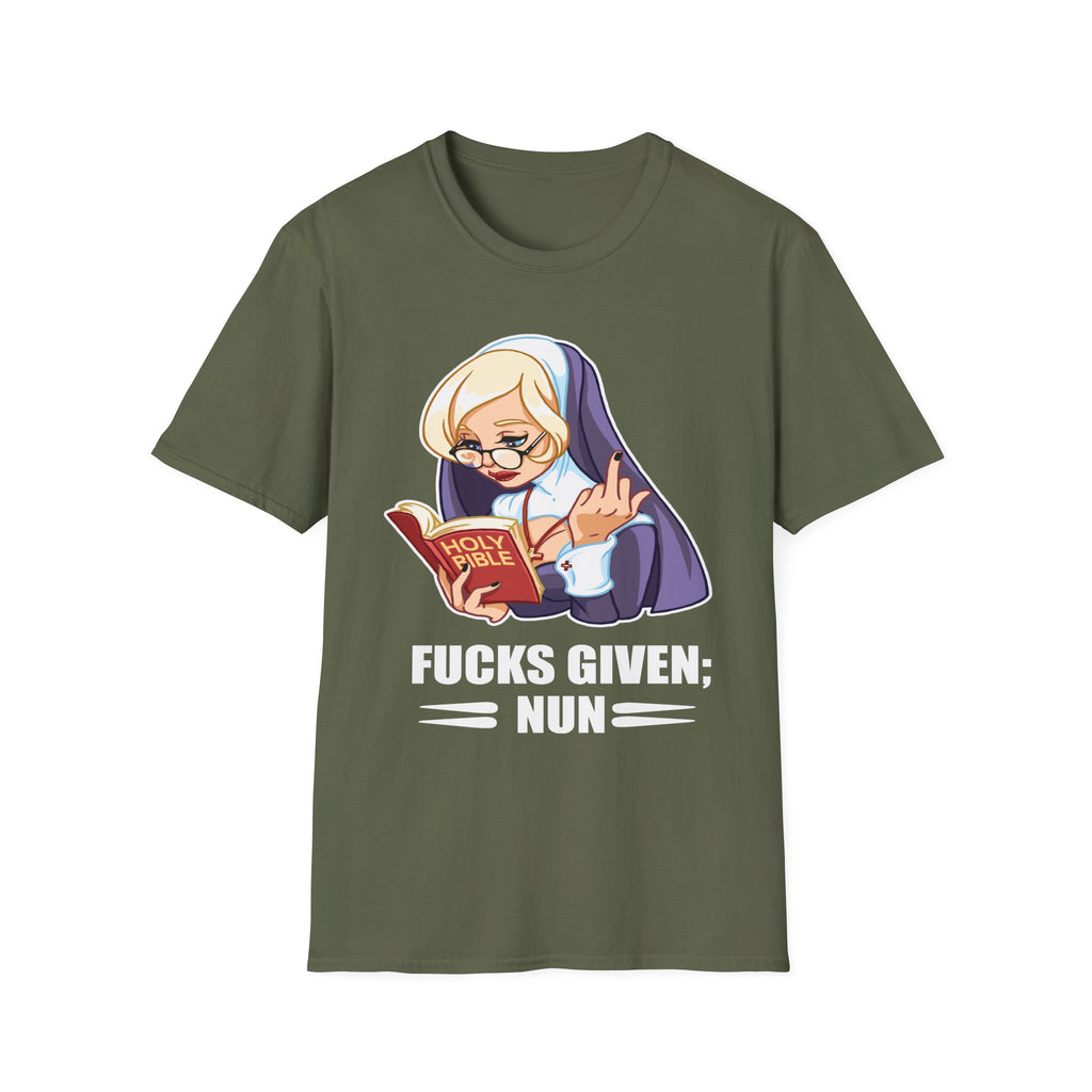 Fucks Given Nun | Funny Zero Fucks Given Dark Humor Offensive Gift T-Shirt