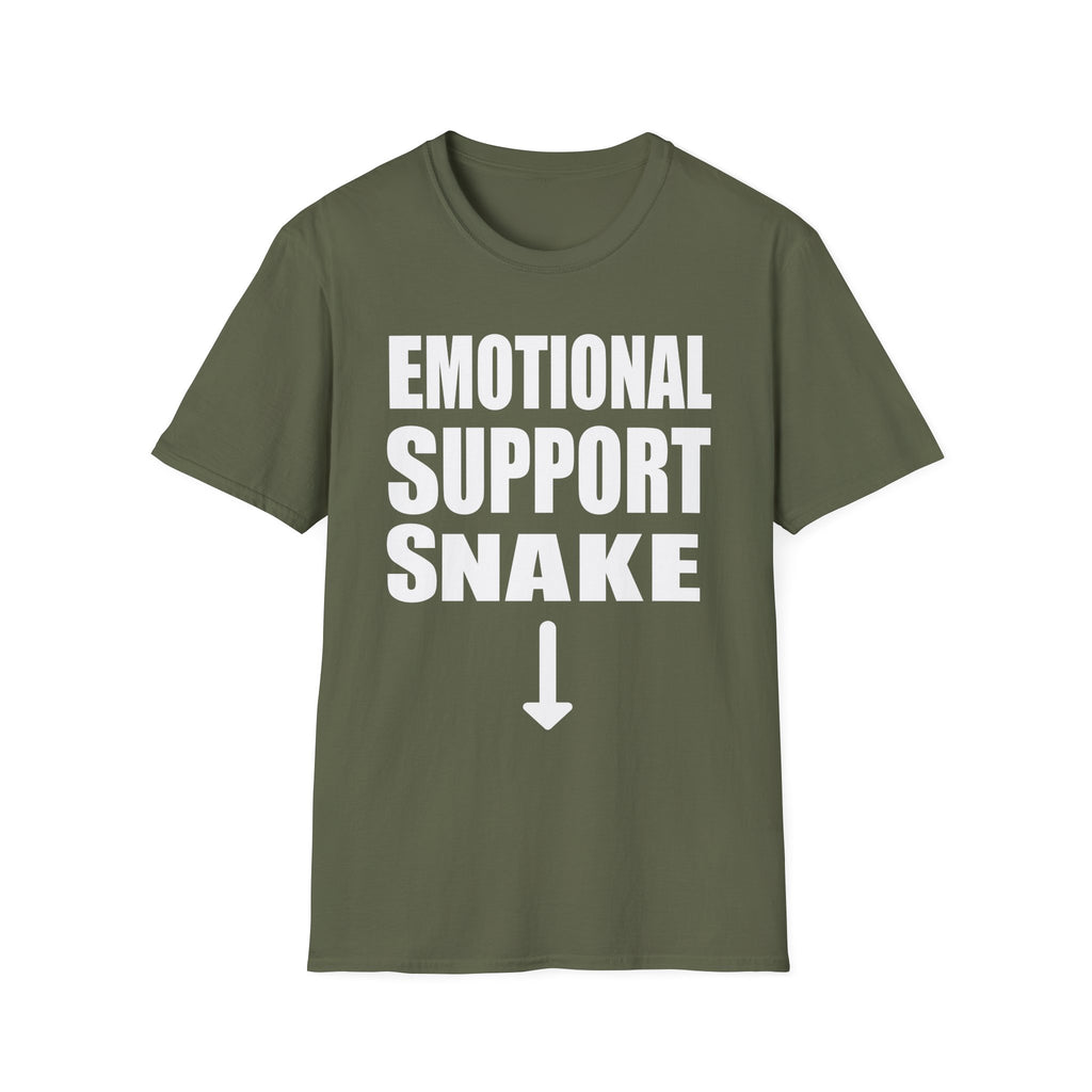 Emotional Support Snake | Funny Adult Humor Sarcastic Meme Gift T-Shirt