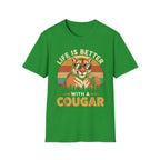 Life Is Better With A Cougar | Funny MILF Dating Graphic Gift T-Shirt