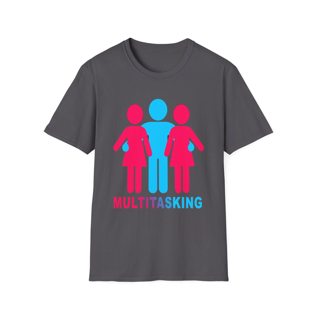 Multitasking Swinger 3 Some | Funny Raunchy Threesome Polyamory Lifestyle Throuple Gift T-Shirt