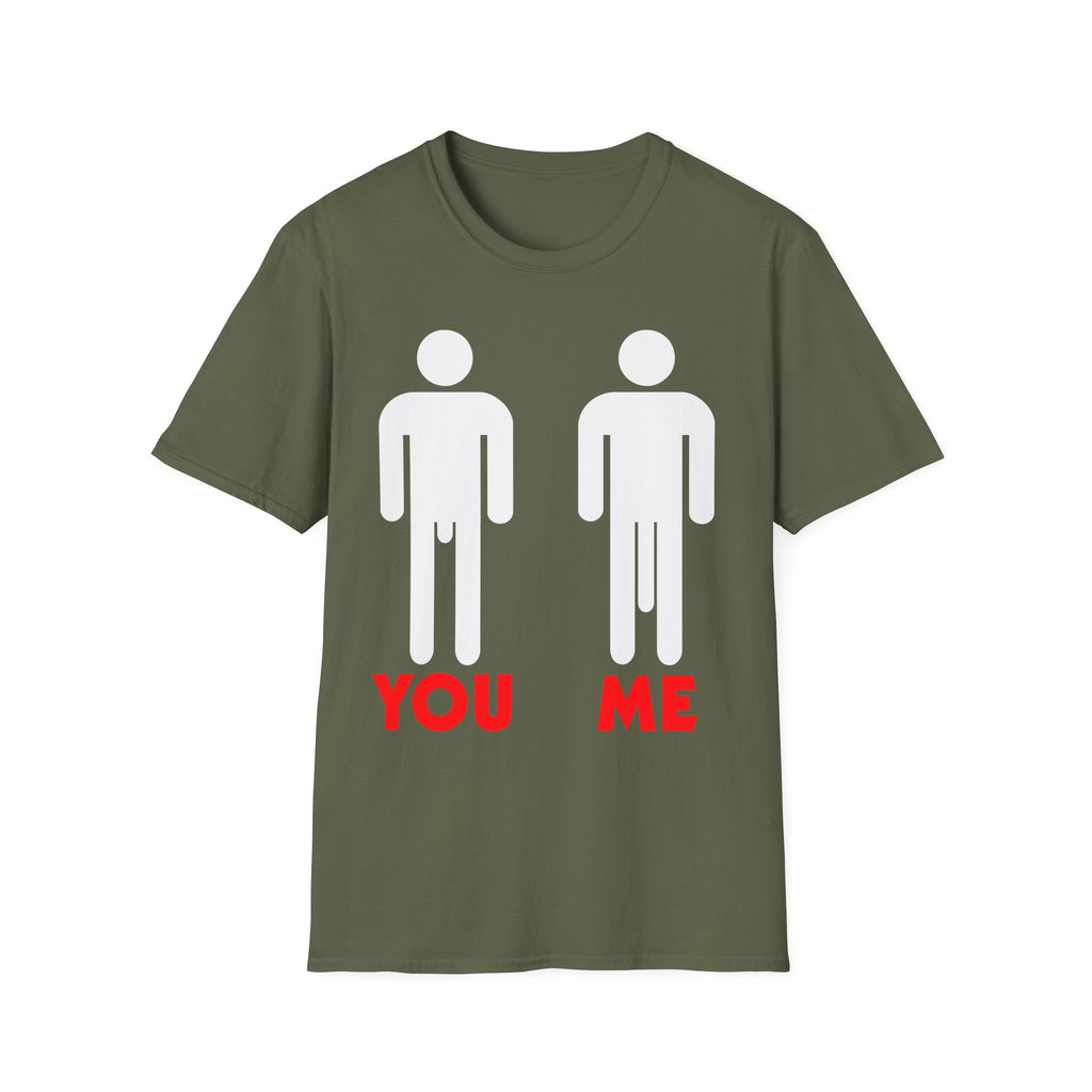 You vs Me Big Dick | Funny Adult Humor Raunchy Gag Gift for Men T-Shirt