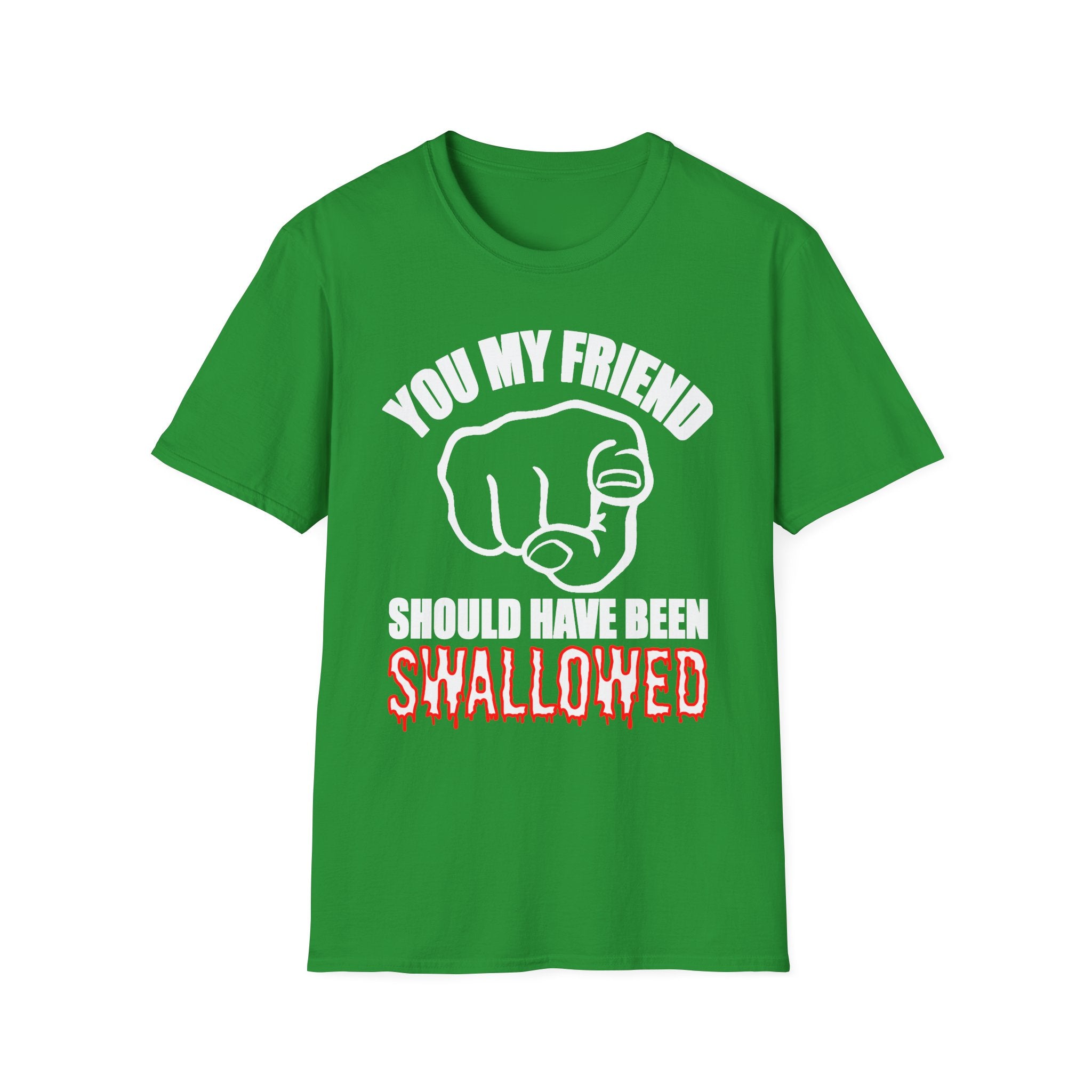 You My Friend Should Have Been Swallowed | Funny Raunchy Insult Rude Adult Gift T-Shirt