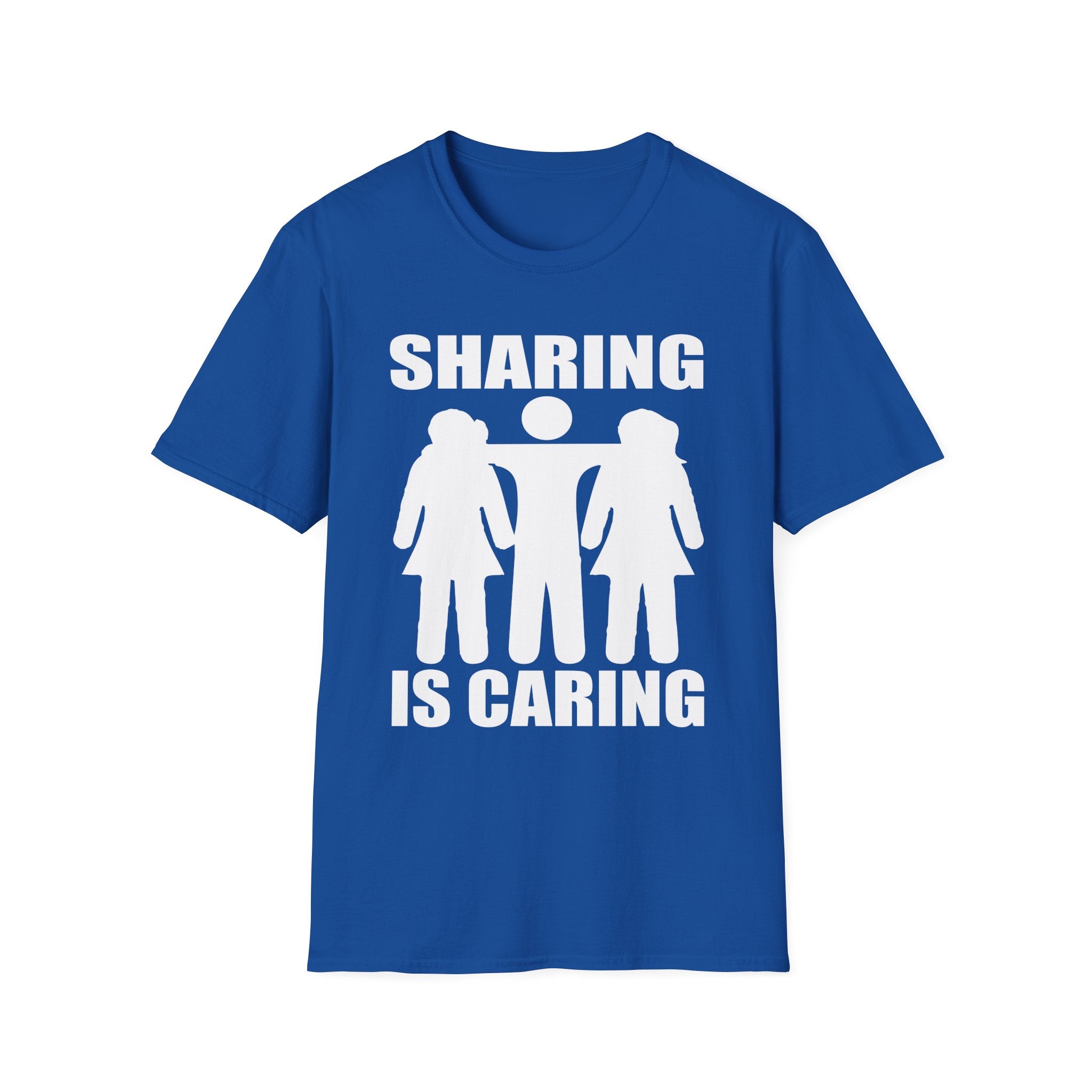 Sharing Is Caring Threesome | Funny Threesome Throuple Swinger Gift for Couples T-Shirt