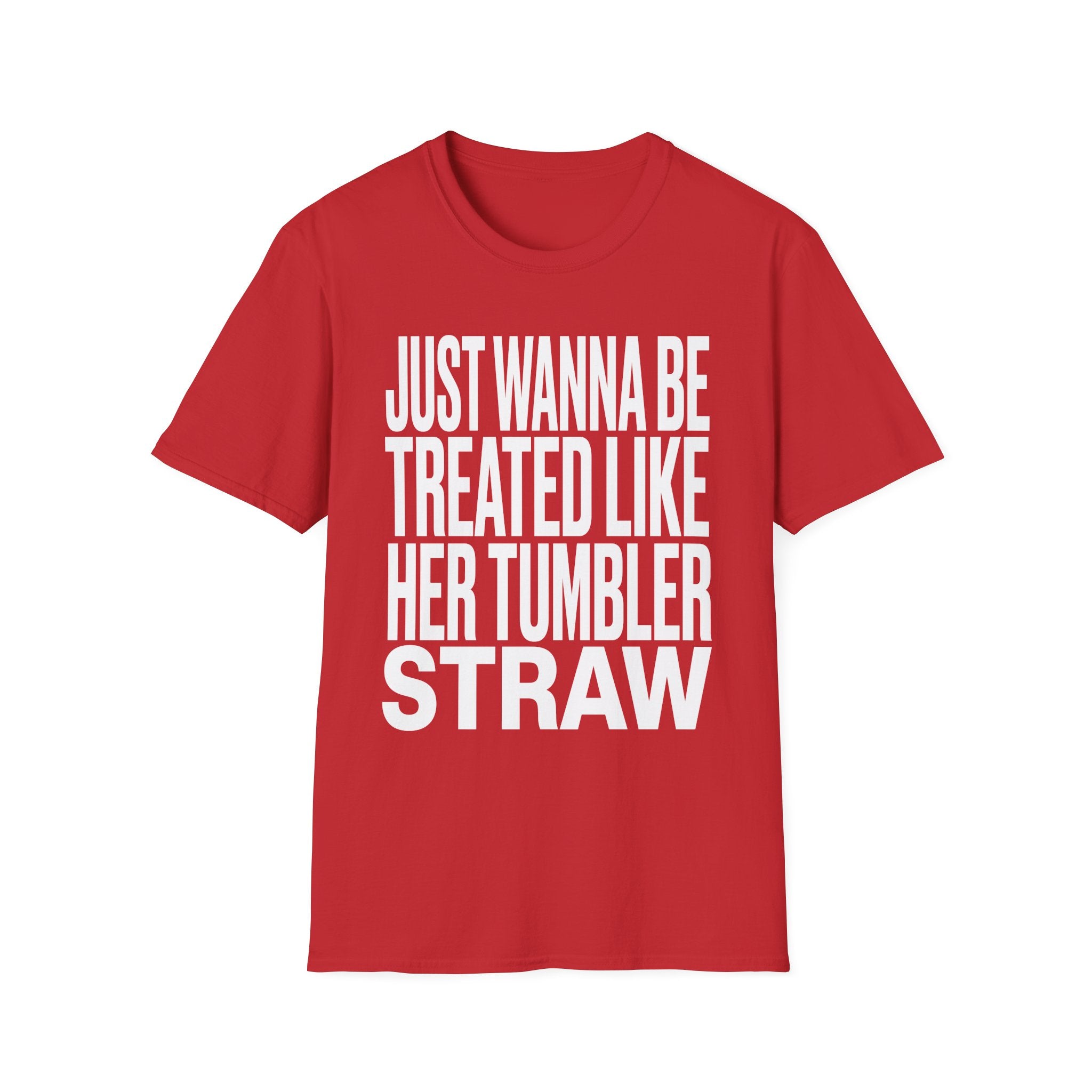 Just Wanna Be Treated Like Her Tumbler Straw | Funny Adult Humor Raunchy Gift for Him T-Shirt