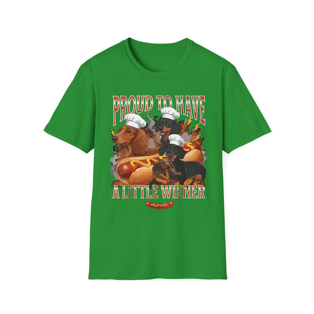 Proud To Have A Little Wiener | Funny Adult Humor Gag Gift T-Shirt
