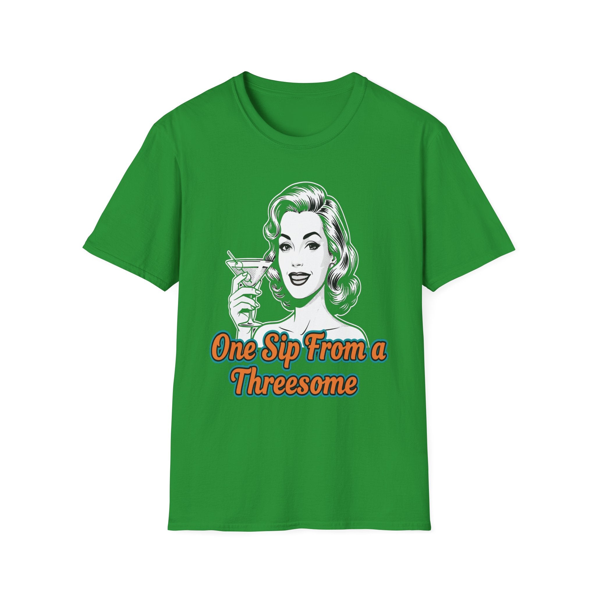 One Sip From A Threesome Funny Swinger Drinking Gag Gift T-Shirt