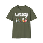 Plan For The Day Coffee Beer Grill Sex | Funny Adult Humor T-Shirt