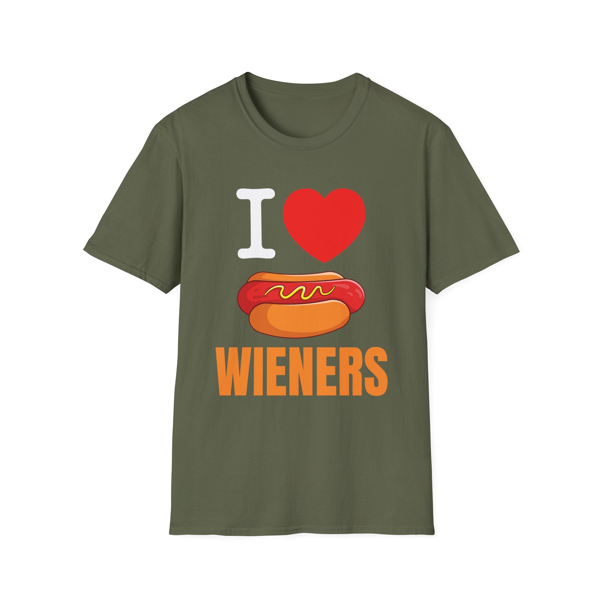 I Love Wieners | Funny Adult Humor Raunchy Gift for Hot Dog Lovers T-Shirt