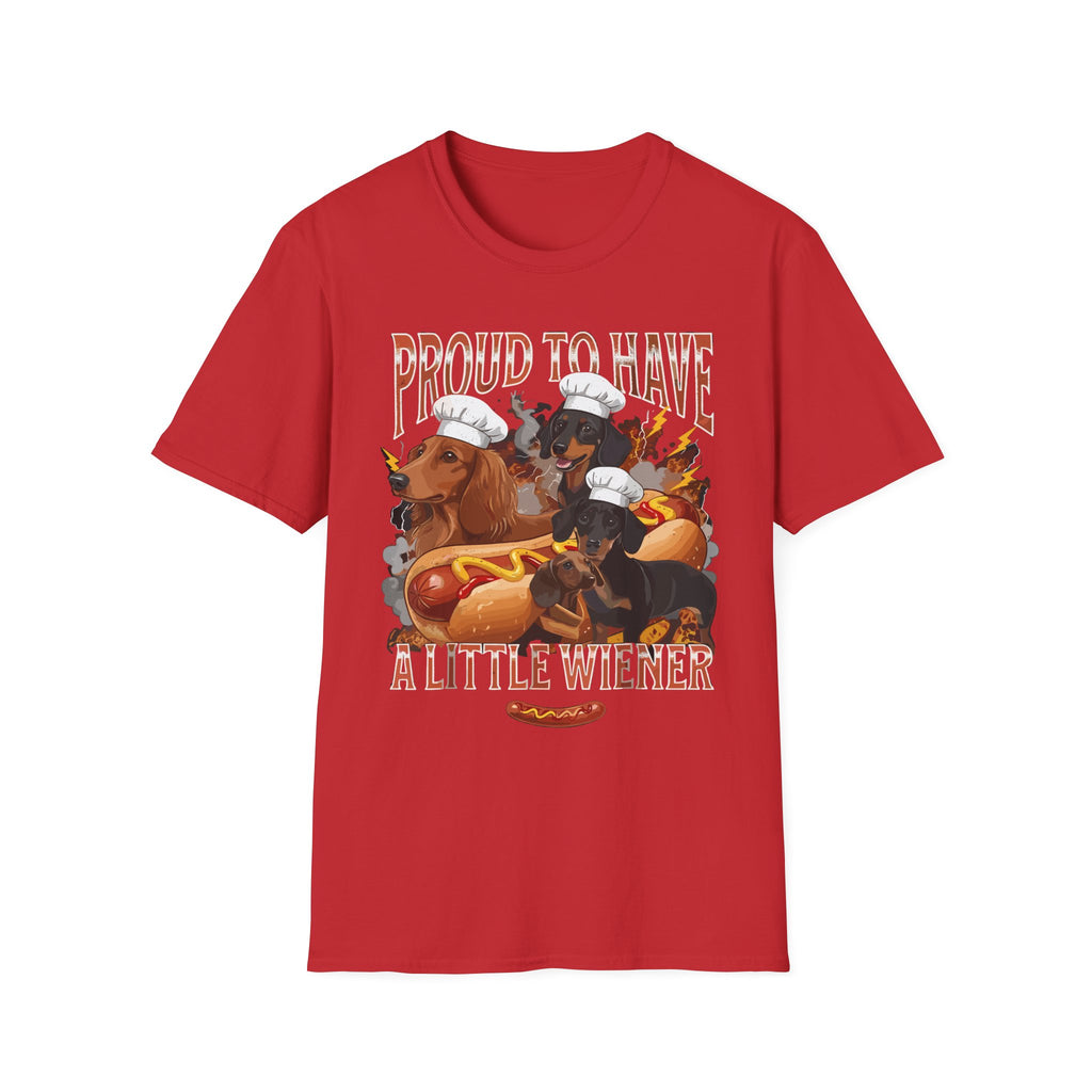 Proud To Have A Little Wiener | Funny Adult Humor Gag Gift T-Shirt