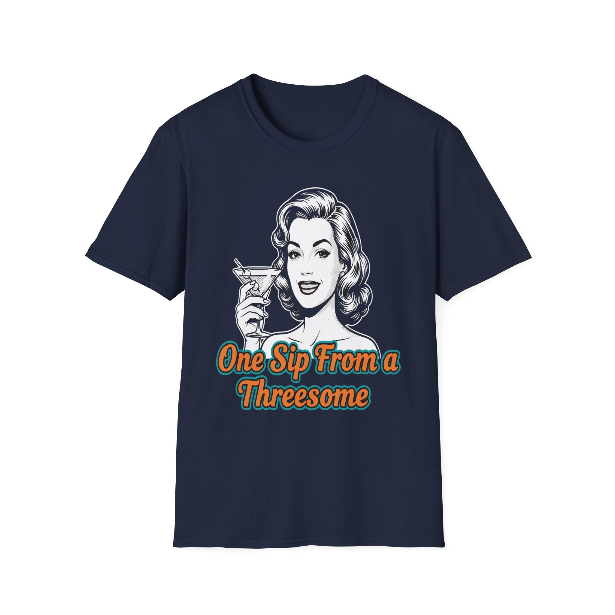 One Sip From A Threesome Funny Swinger Drinking Gag Gift T-Shirt