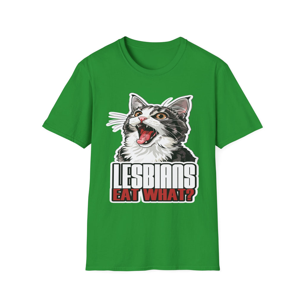 Lesbians Eat What!? | Funny Lesbian Joke LGBTQ Adult Humor Gift T-Shirt