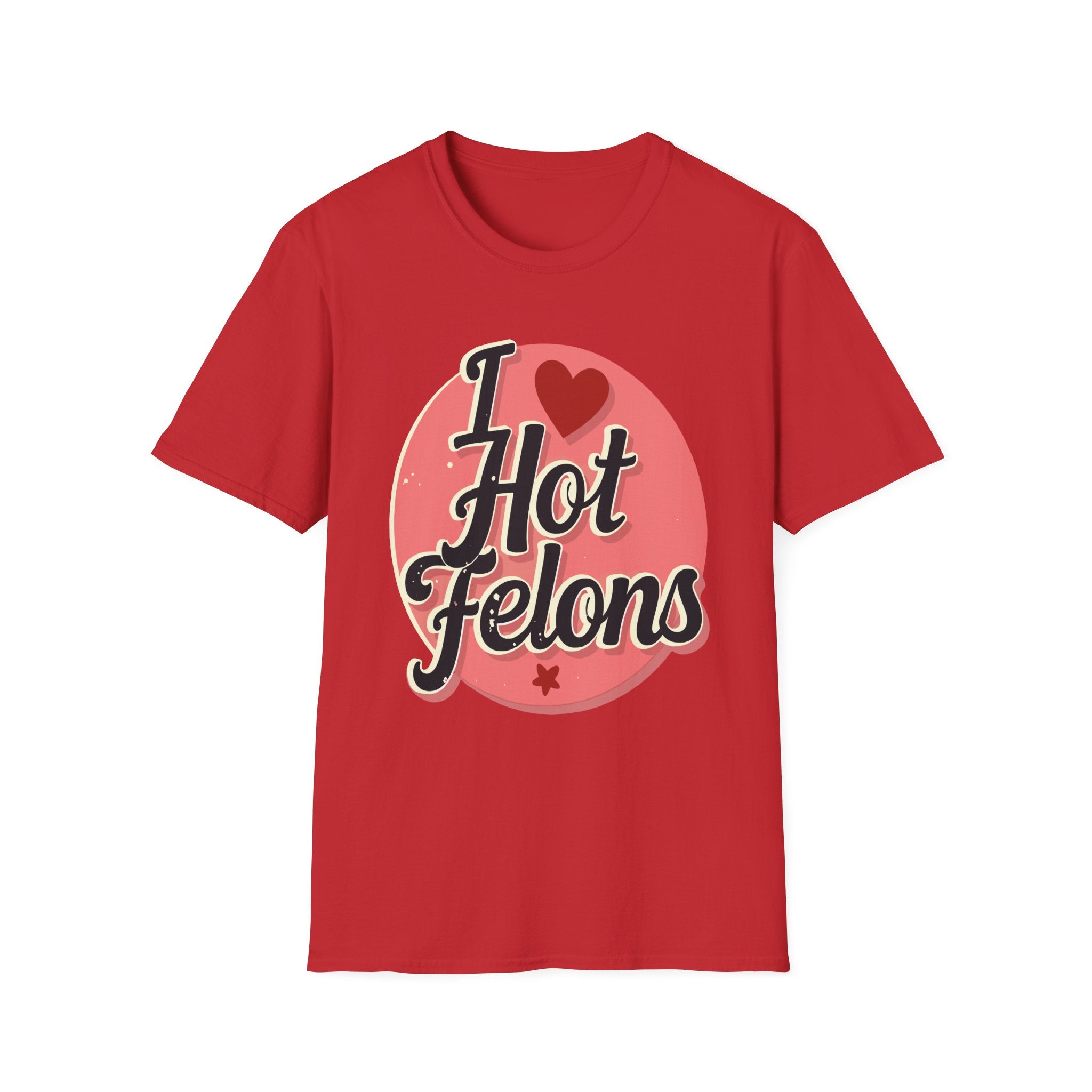 I Love Hot Felons | Funny Adult Humor Raunchy Crime Joke Gift T-Shirt
