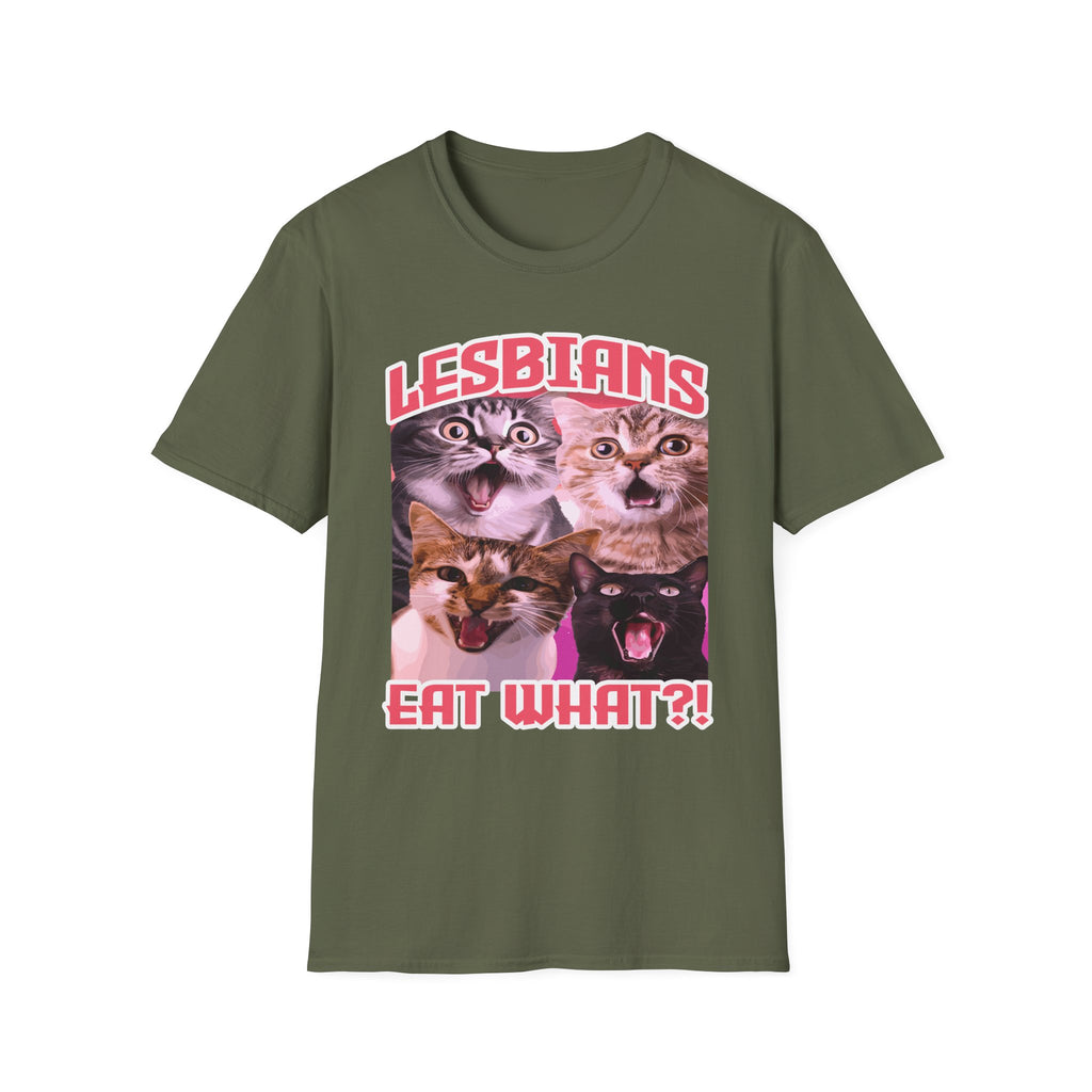Lesbians Eat What!? | Funny LGBTQ Raunchy Sexual Innuendo Gift T-Shirt