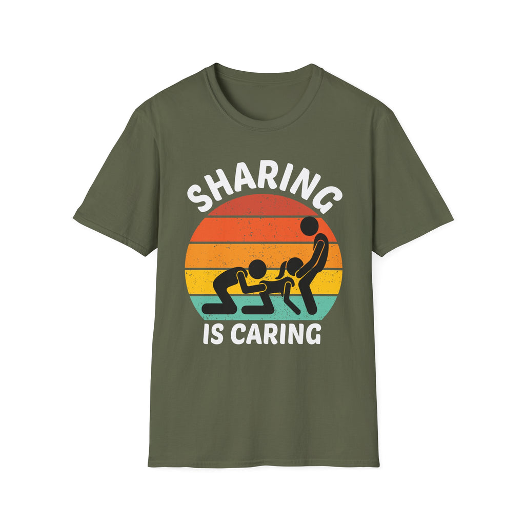 Sharing Is Caring Swinger | Funny Adult Humor Lifestyle Gift for Couples T-Shirt