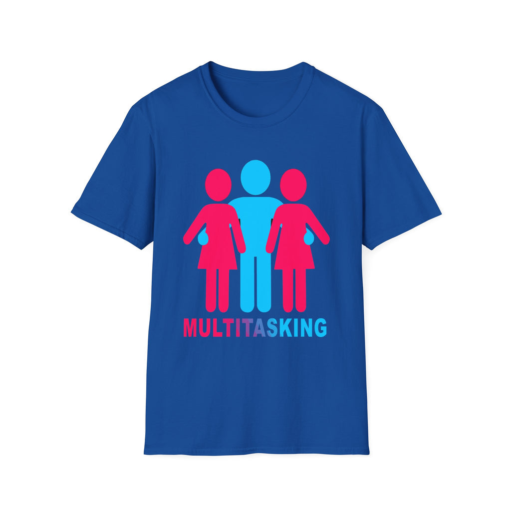 Multitasking Swinger 3 Some | Funny Raunchy Threesome Polyamory Lifestyle Throuple Gift T-Shirt