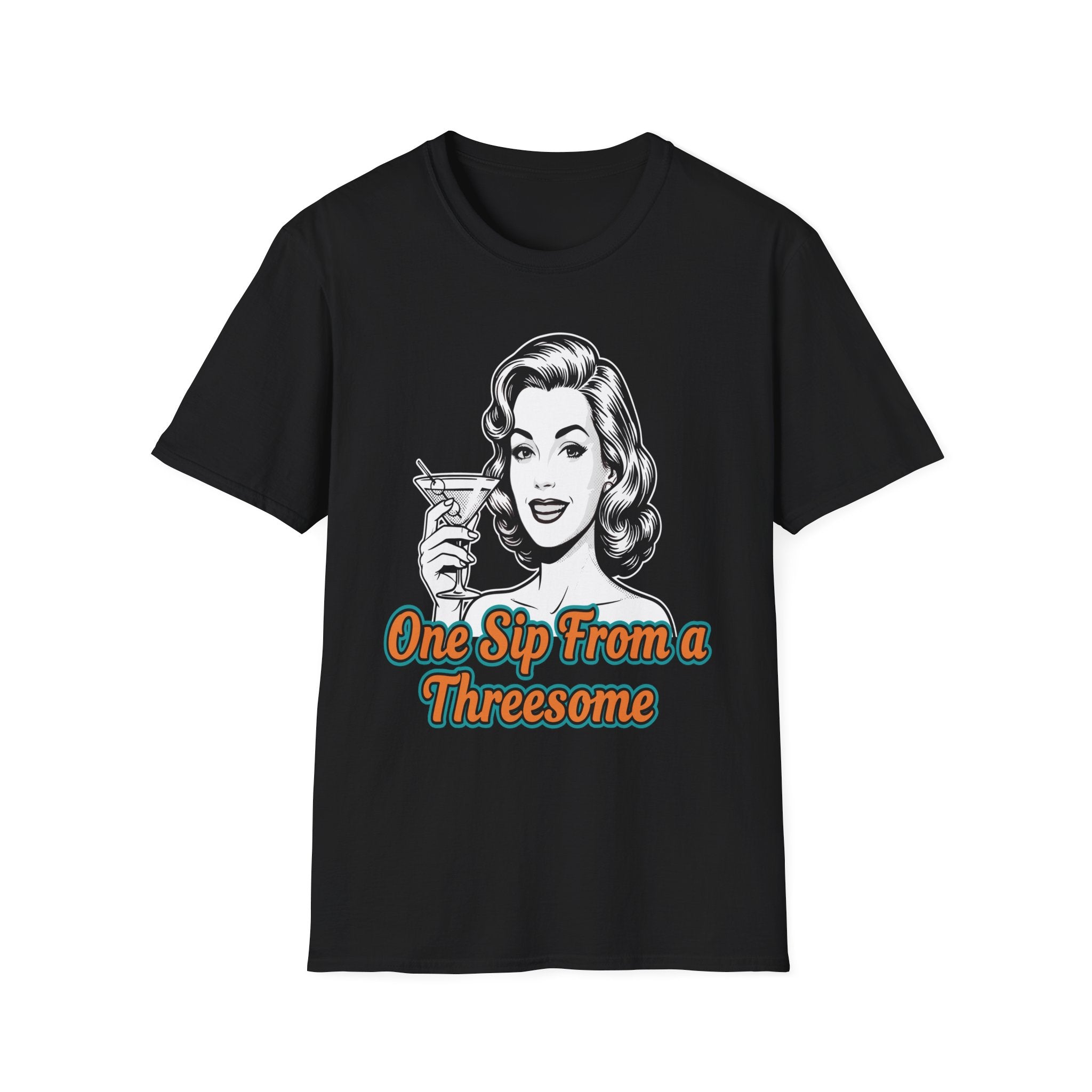 One Sip From A Threesome Funny Swinger Drinking Gag Gift T-Shirt