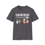 Plan For The Day Coffee Beer Grill Sex | Funny Adult Humor T-Shirt