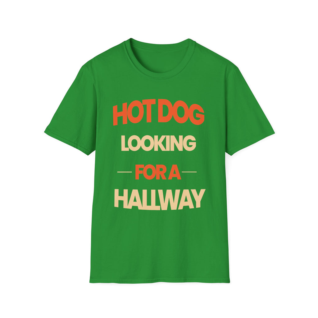 Hot Dog Looking For A Hallway | Funny Adult Humor Raunchy Gag Gift for Men T-Shirt