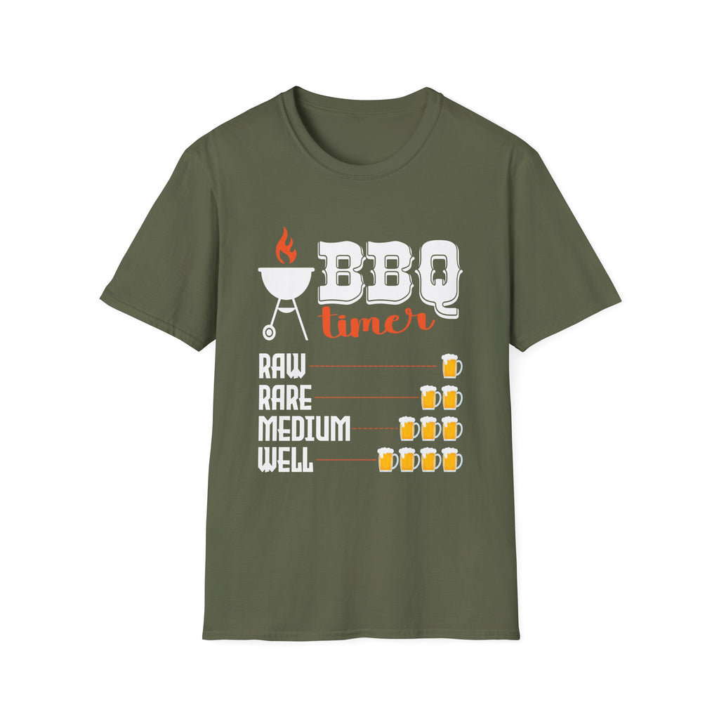 BBQ Beer Timer | Funny Grilling Gift For Dad Drinking Smoker Novelty T-Shirt