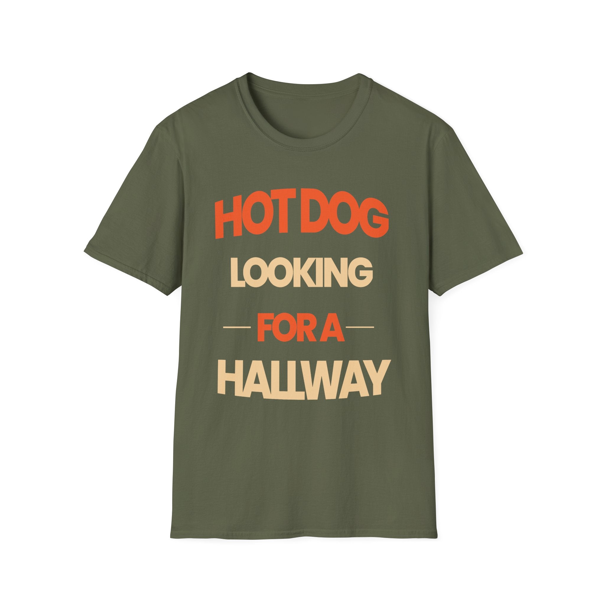 Hot Dog Looking For A Hallway | Funny Adult Humor Raunchy Gag Gift for Men T-Shirt